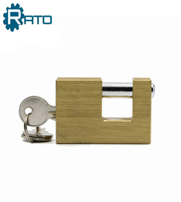 70MM D-Shaped Solid Brass Body Rectangle Security Padlock