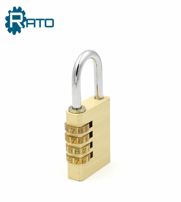 Anti Rust 38MM 4-Dial Solid Brass Resettable Padlock