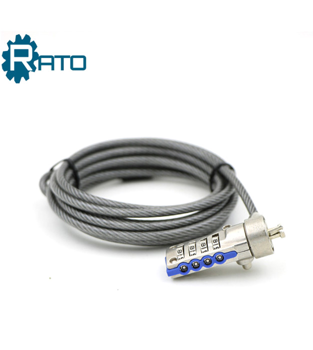 Chrome Plated Computer Laptop Security Digital Combination Cable Lock