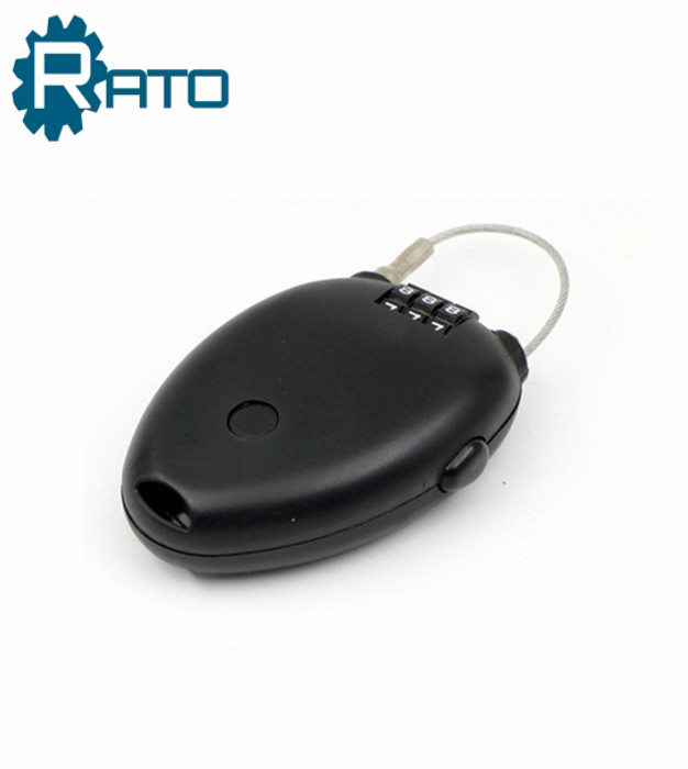 Anti-Theft 3-Dial Retractable Cable Lock