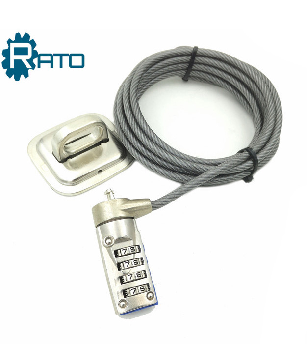 Chrome Plated Computer Laptop Security Digital Combination Cable Lock