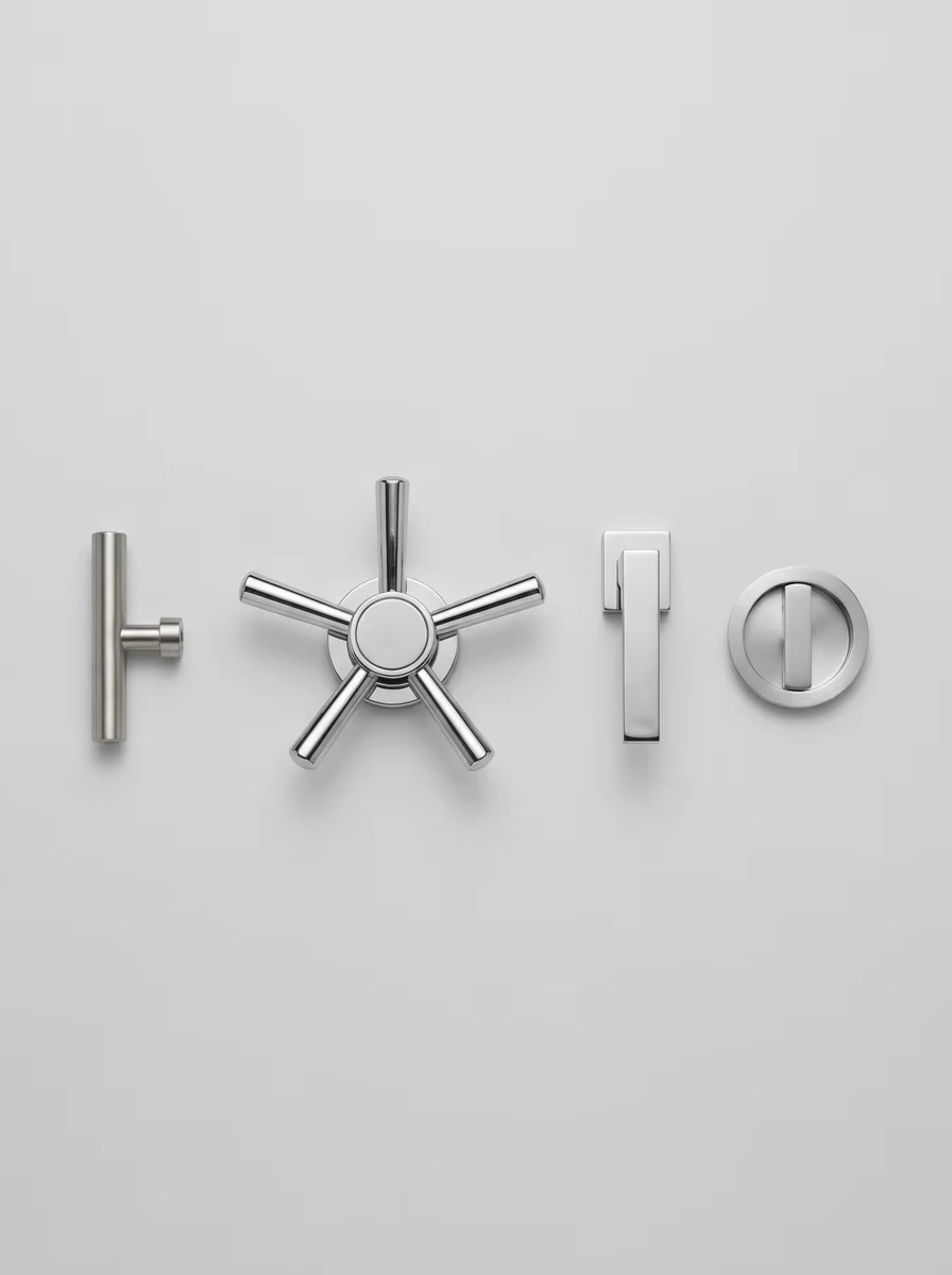 Premium 5-spoke rotary safe handle collection