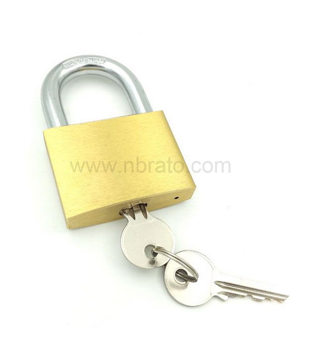 Heavy duty 40mm tri-circle solid brass padlock