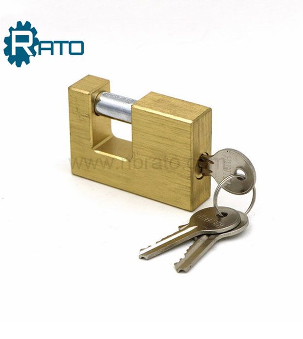 70MM D-Shaped Solid Brass Body Rectangle Security Padlock
