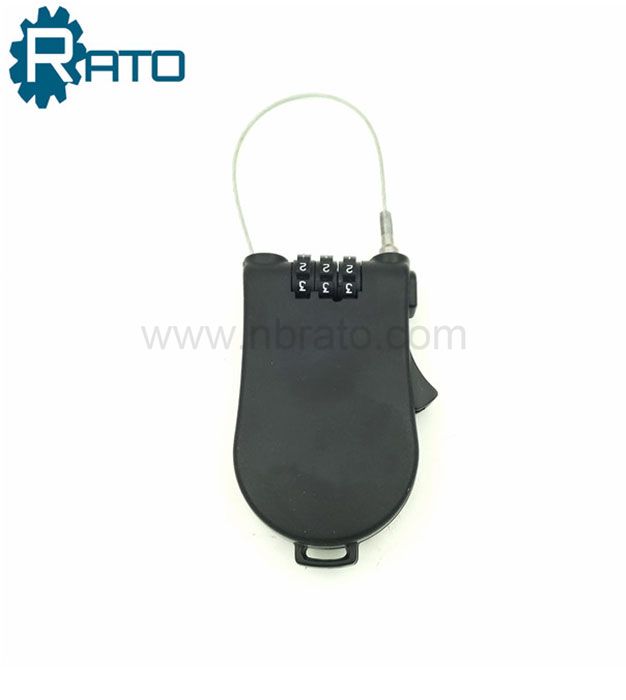 Plastic 3-Foot Retractable Cable Password Lock