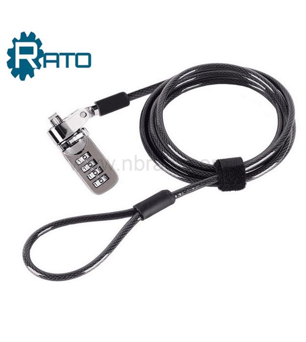 Anti-theft Hardware 4 Dial Combination Cable Notebook Lock