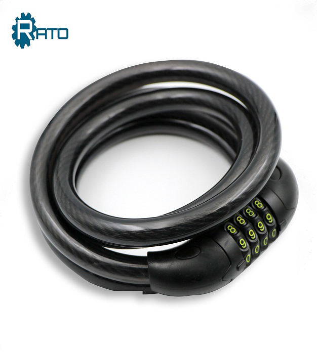 High quality 4 digital bike combination cable wire lock