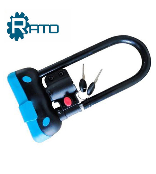 High Quality And Anti-theft Blue U Shackle bike lock