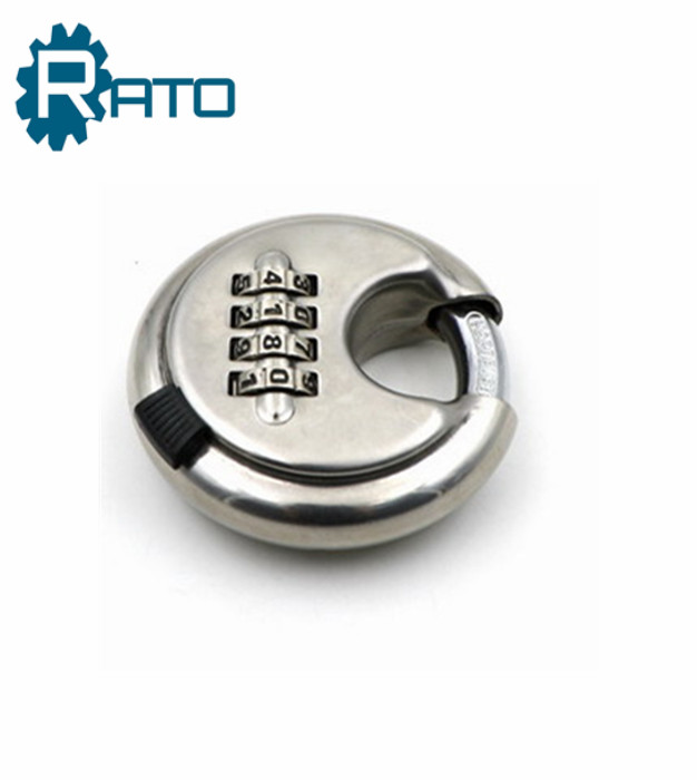 Heavy Duty 4 Code 70 mm Stainless Steel Disc Combination Padlock Heavy Duty 4 Code 70 mm Stainless Steel Disc Combination Padlock