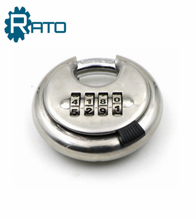 Heavy Duty 4 Code 70 mm Stainless Steel Disc Combination Padlock Heavy Duty 4 Code 70 mm Stainless Steel Disc Combination Padlock