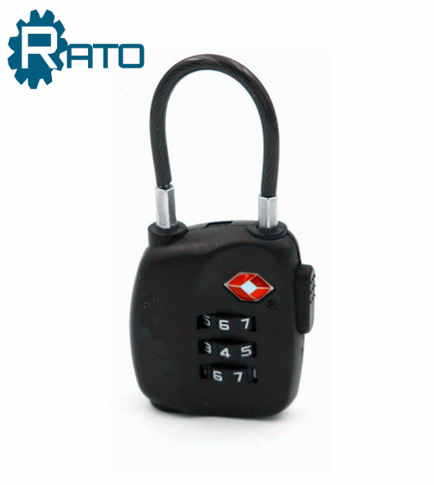 TSA Security PC Luggage 3 Digit Changeable Combination Padlock