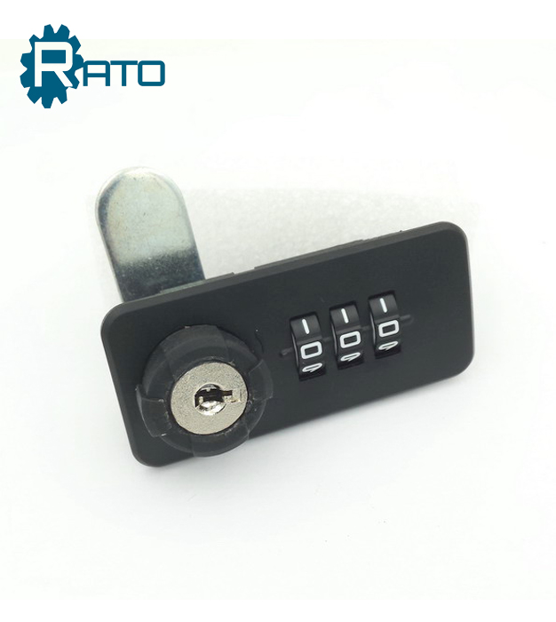 Resettable 3 digits mechanical combination cabinet lock with password