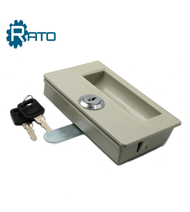 Metal Cabinet Lockable Plastic Recessed Flush Sliding Pull Handle