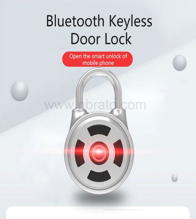 High quality intelligent bluetooth keyless door lock with smartphone app smart padlock 