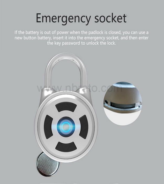 High quality intelligent bluetooth keyless door lock with smartphone app smart padlock 