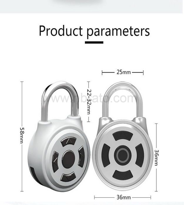 High quality intelligent bluetooth keyless door lock with smartphone app smart padlock 