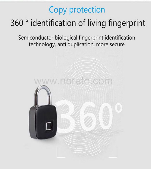 Theft Non-password Electrically Intelligent Fingerprint Padlock 