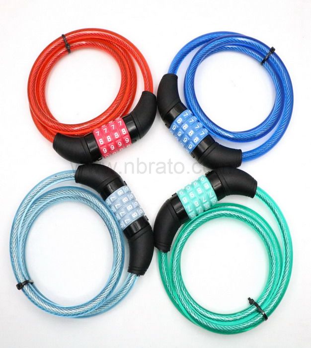 Foldable Anti Theft 10mm 4 Digit Combination Bicycle Chain Cable Lock