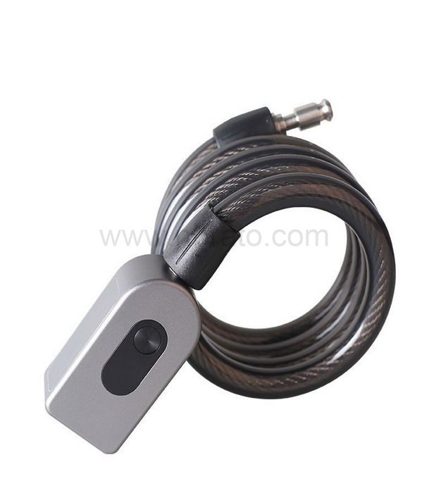 Foldable 1.0m Long Steel Ring Cable USB Charging Smart Fingerprint Bicycle Lock 