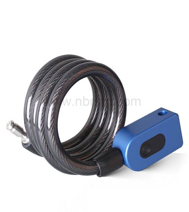 Foldable 1.0m Long Steel Ring Cable USB Charging Smart Fingerprint Bicycle Lock 