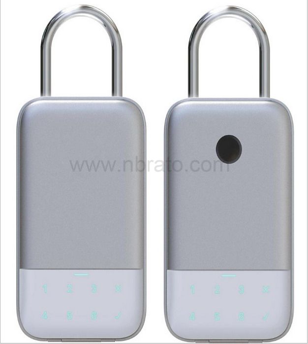 Security Home Use APP control Hang Design Electronic Password Fingerprint Padlock Smart Key Storage Box 