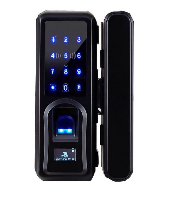 Hot sale Smart Fingerprint Digital Door Lock For Glass Door With App Password Remote Control Unlock 