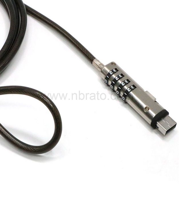 Cable computer USB Anti-theft 4 password Combination Laptop Lock 