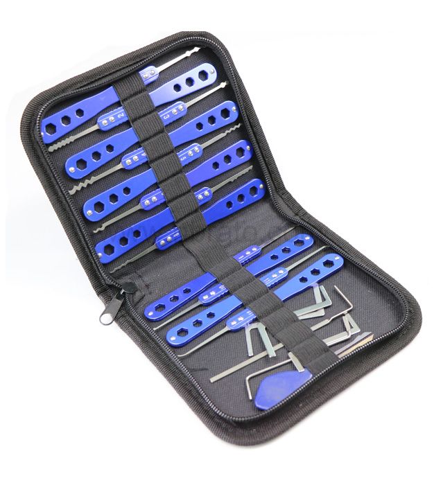 Foldable Door Opener 19 pcs locksmith tool Stainless Steel Multitool knife Lock Repair Sets