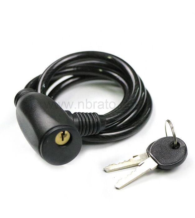 Steel Small Anti-theft Zinc Alloy Lock Core with Keys Wire Cable Bike Lock