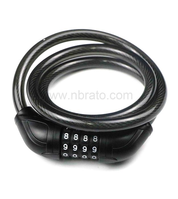 Security 4 Digit Combination Password Bike Cable Chain Lock