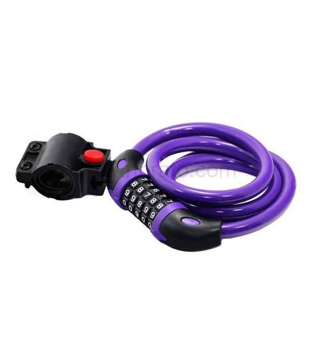Bike Lock Security 5 Digit Resettable Combination Coiling bicycle Cable Lock
