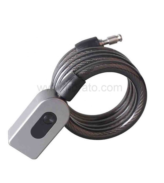 Foldable 1.0m Long Steel Ring Cable USB Charging Smart Fingerprint Bicycle Lock