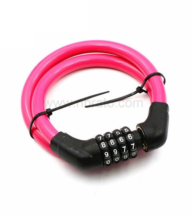 High quality Pink Kinds Bike Combination 4 Digits Chain Bicycle Lock