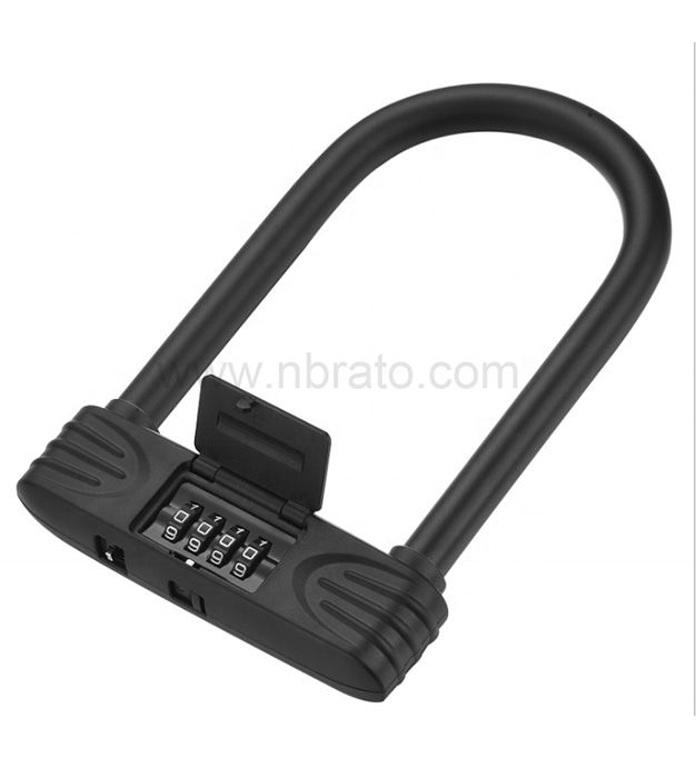 Security heavy duty Waterproof Rustproof Resettable 4 digit Combination Bicycle U lock