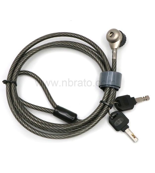 Metal steel 6mm thickened wire computer lock black security cable keyed laptop lock notebook lock