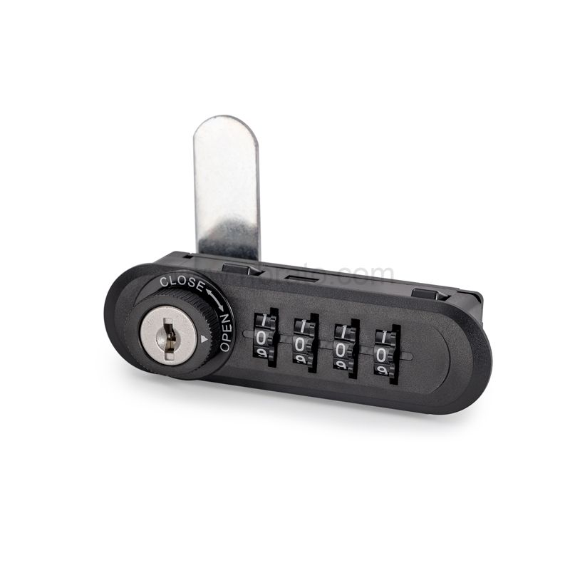 Anti-theft Circular arc 90 180 degree Master Key Black Zinc Alloy 4 Digital Mechanical Furniture Combination Cam Lock