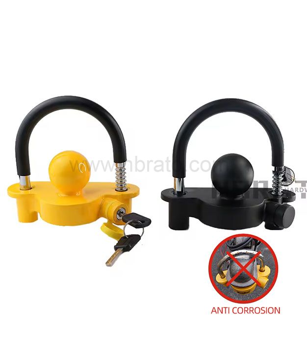 47mm ball 2 keys universal ball trailer hitch coupler lock