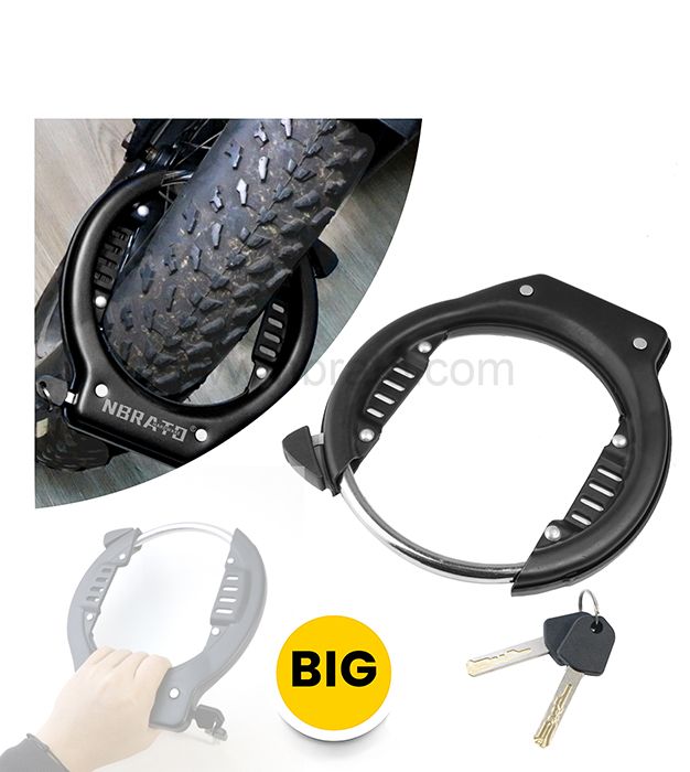 horseshoe mtb fat wheel fat Bike frame lock with keys