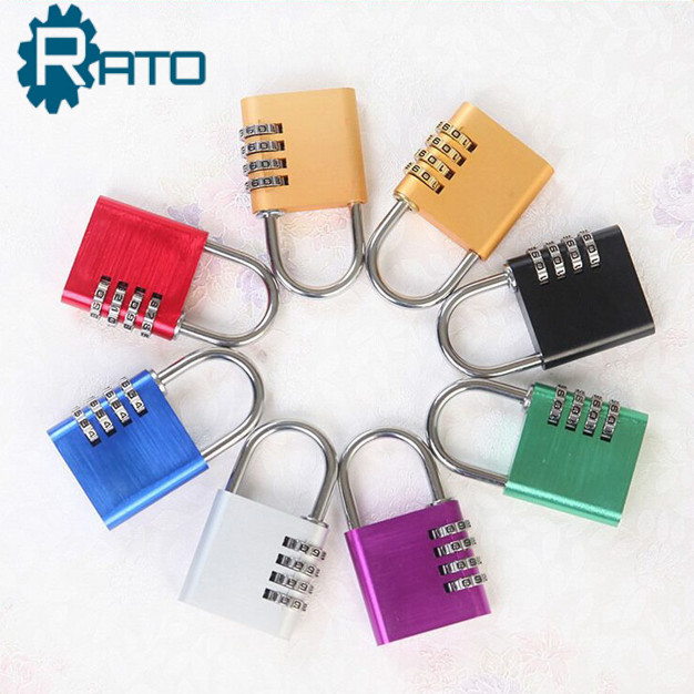 4 Digit Aluminum Alloy Combination Luggage Padlock