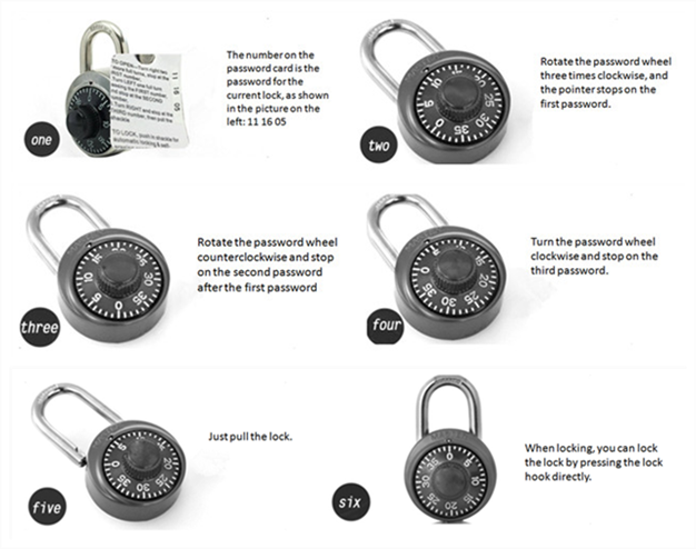 Small Aluminum Alloy Safety Round Dial Combination Padlock