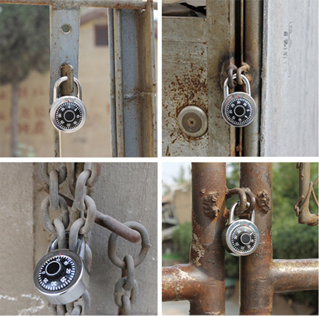 Small Aluminum Alloy Safety Round Dial Combination Padlock