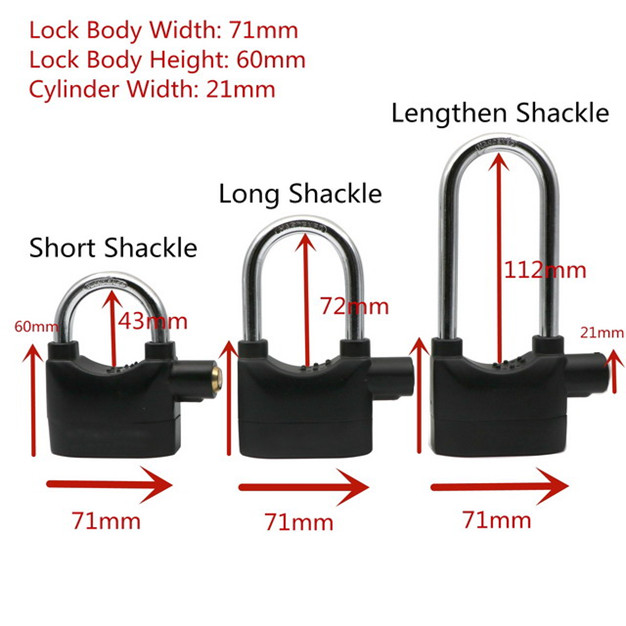 Universal Anti-Theft Security 110db Kinbar Siren Alarm Lock
