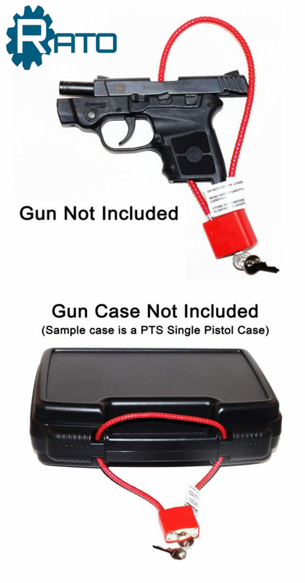 Gun Lock 15" Cable Length Handgun Pistol Safety Childsafe Keyed Alike for sale online 