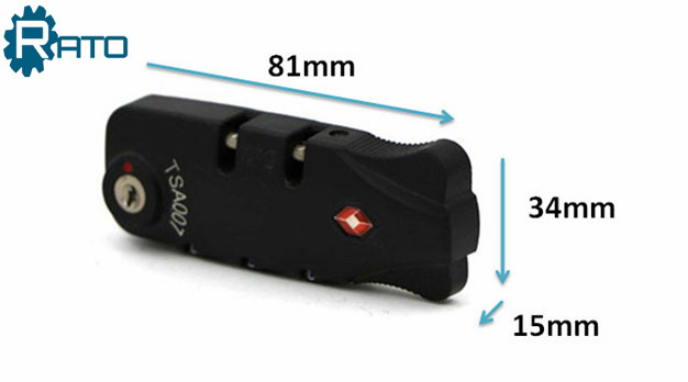 Custom TSA Plastic Luggage Zipper Travel Code Lock