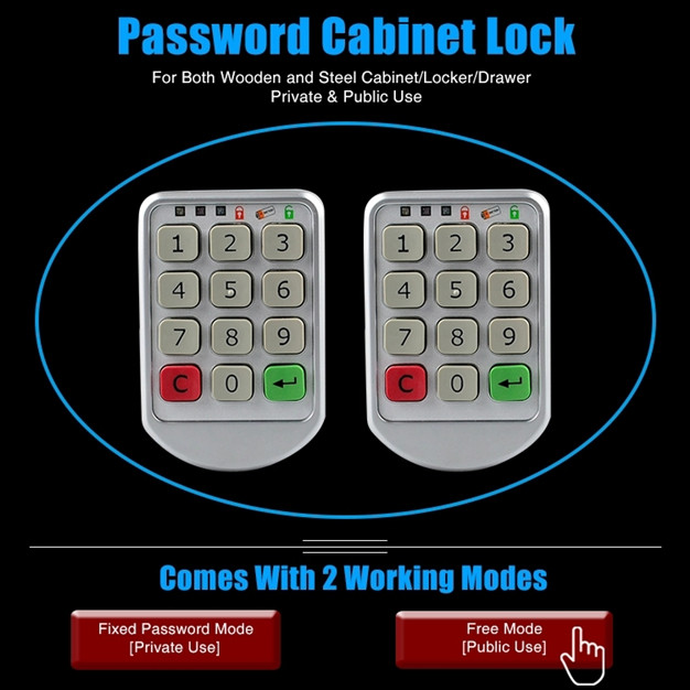 Electronic Code Combination Lock For Both Wood And Steel Filing Cabinet