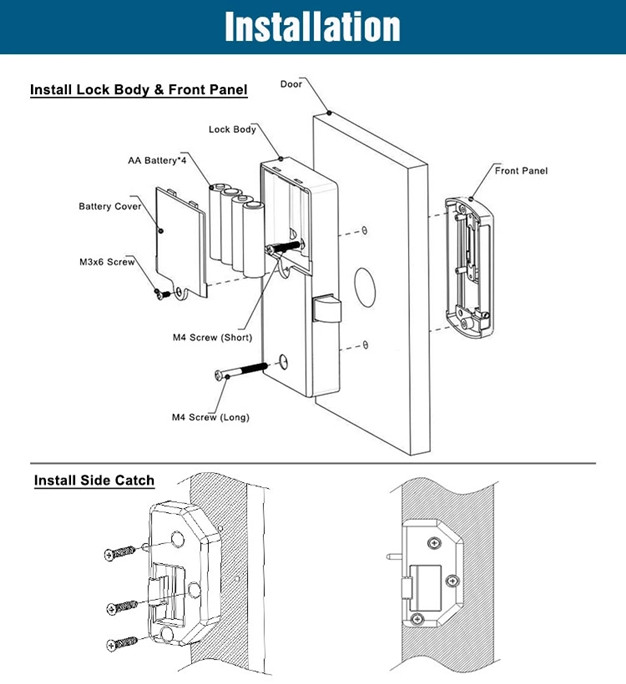 Security Password and RFID Code Access Control Electronic Locker Lock