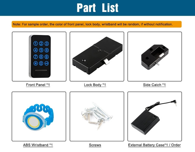 Security Password and RFID Code Access Control Electronic Locker Lock