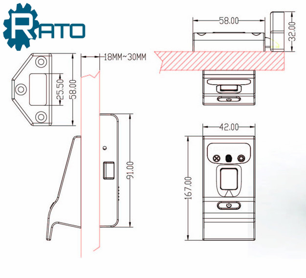 Smart Digital Metal Electronic Fingerprint Cabinet door Lock