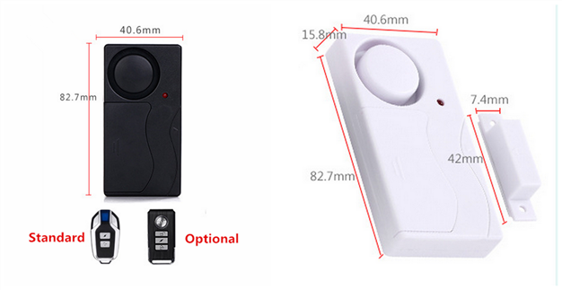 Door Magnetic Security Alarm With 433mhz wireless door contact sensor Alarm and Remote Controller