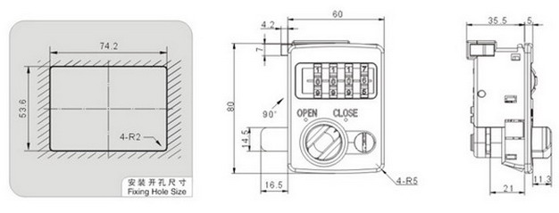 high quality 4 number combination gym locks